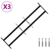 Ik windowin turva-aita kahdella poikkitangolla 3 kpl 63-114 cm