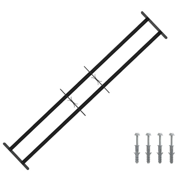 Ik windowin turva-aita kahdella poikkitangolla 3 kpl 93-174 cm