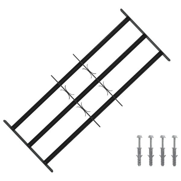 Ikkunoiden turvaverkko 3 ristikkopalkilla 3 kpl 63-114 cm