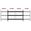 Ikkunoiden turvaverkko 3 ristikkopalkilla 3 kpl 63-114 cm