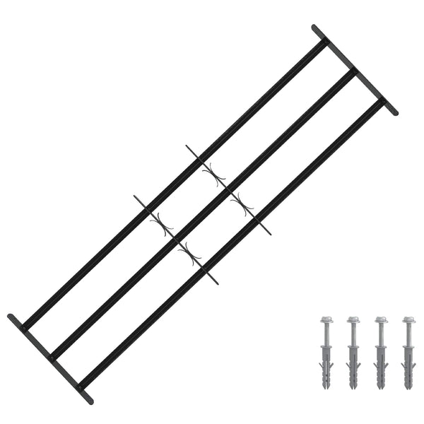 Ikkunoiden turvaverkko 3 ristikkopalkilla 3 kpl 93-174 cm