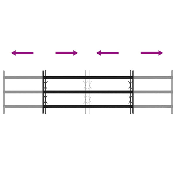 Ikkunoiden turvaverkko 3 ristikkopalkilla 3 kpl 93-174 cm