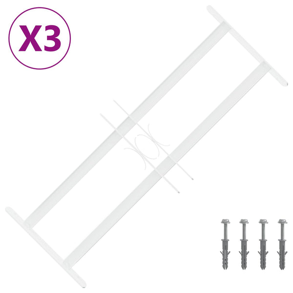 Ik windowin turva-aita kahdella poikkitangolla 3 kpl 43-74 cm