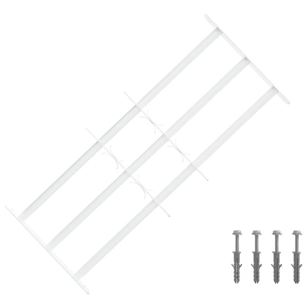 Ikkunoiden turvaverkko 3 ristikkopalkilla 3 kpl 63-114 cm