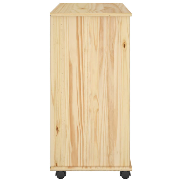 Rullaava kaappi 63,5 x 39 x 79 cm Massiivinen mänty Ruskea