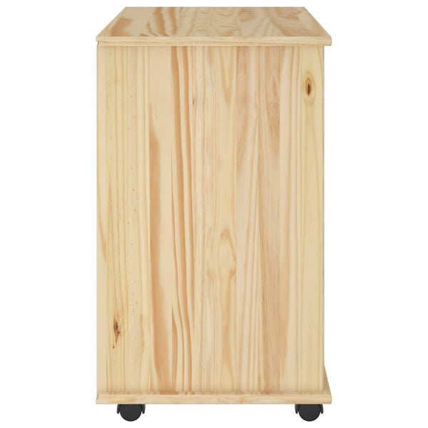 Rullaava kaappi 63,5 x 39 x 65,5 cm Massiivinen mänty Ruskea