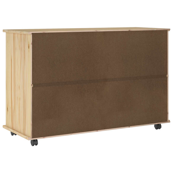 Rullaava kaappi Ruskea 100 x 39 x 65,5 cm Massiivinen mänty