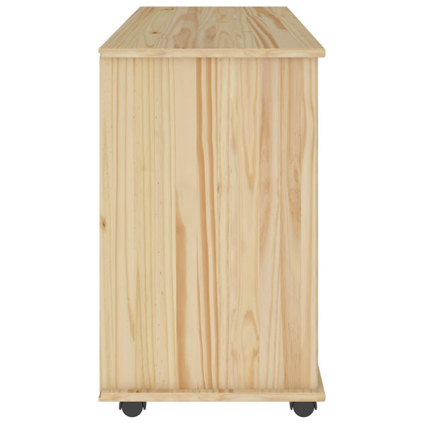 Rullaava kaappi Ruskea 100 x 39 x 65,5 cm Massiivinen mänty