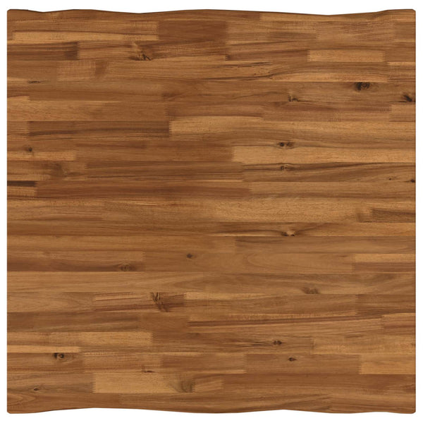 80 x 80 x 75 cm Tiheä akasiapuu Luonnollinen ja Kahvi Neliö
