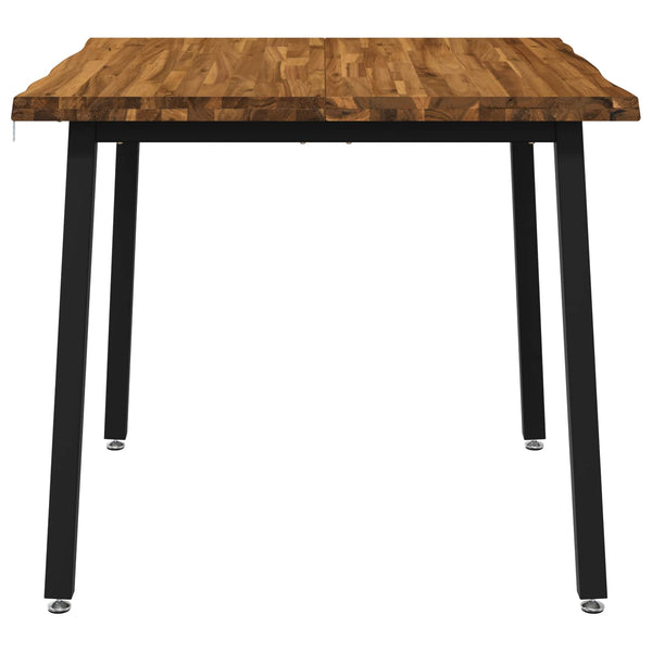 90 x 90 x 75 cm Tiheä akasiapuu Luonnollinen ja musta Neliö