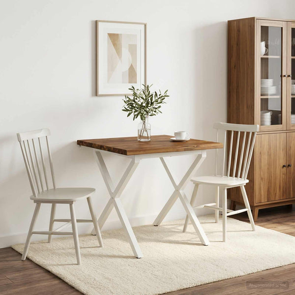 Elävä Reunakynttiläruokapöytä 60 x 55 x 75 cm Tiheä akasiapuu