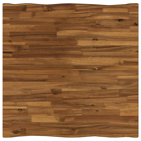 80 x 80 x 75 cm Tiheä akasiapuu Luonnollinen ja Kahvi Neliö