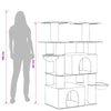 Kissanpuu sisaliraapimispuilla Vaaleanharmaa 147 cm 2 kpl