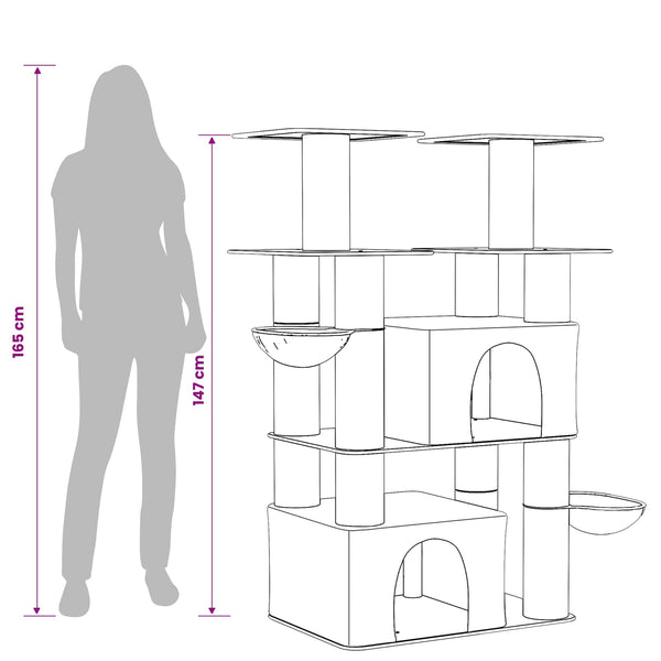 Kissanpuu sisaliraapimispuilla Kerma 147 cm 2 kpl