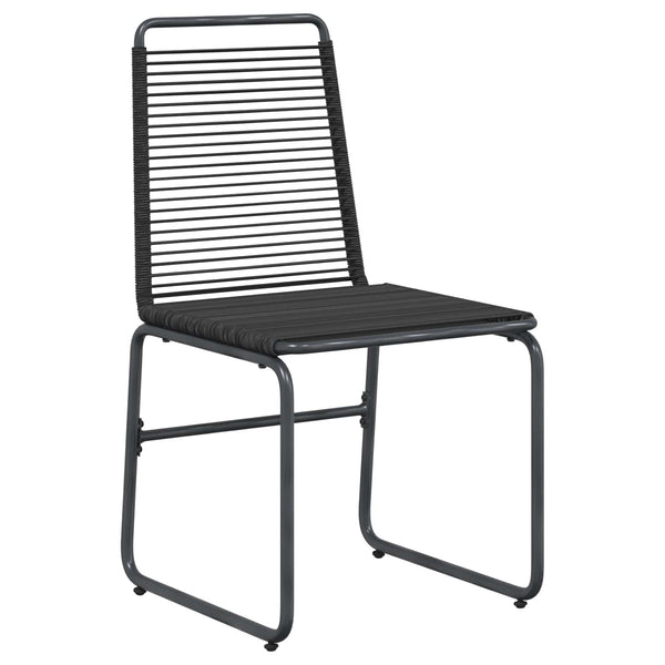 Puutarha Setti 9 kpl Musta Metalli ja rattan