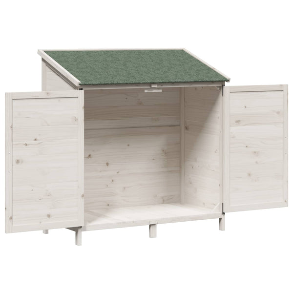 Puutarhasuoja valkoinen 106 x 56 x 113,5 cm Säteisen kuusipuu