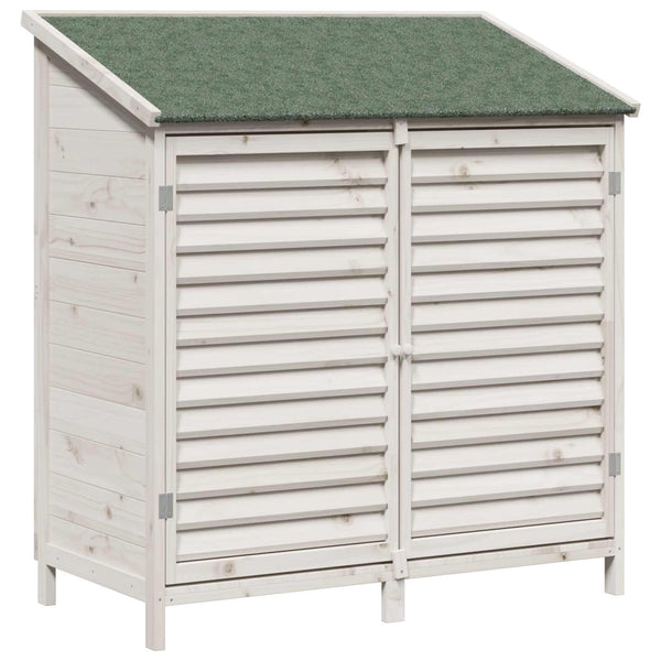 Puutarhasuoja valkoinen 106 x 56 x 113,5 cm Säteisen kuusipuu