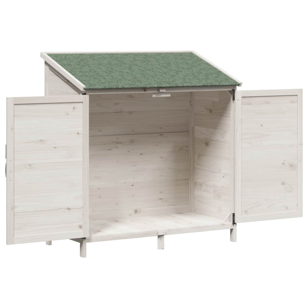 Puutarhasuoja valkoinen 106 x 56 x 113,5 cm Säteisen kuusipuu