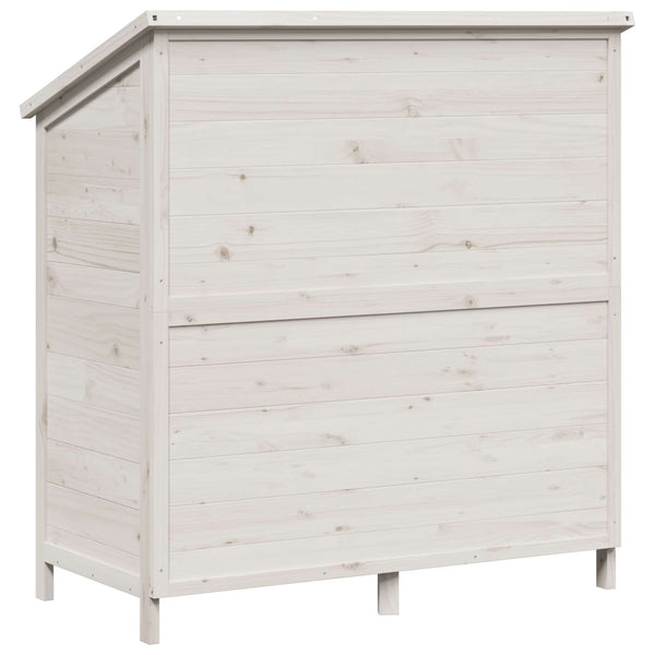 Puutarhasuoja valkoinen 106 x 56 x 113,5 cm Säteisen kuusipuu