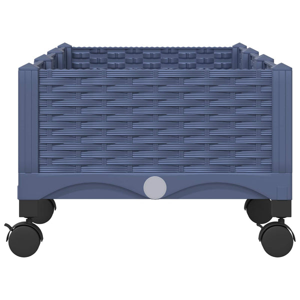 Puutarhavaltikka, jossa on pyörät Siniharmaa 120 x 40 x 29 cm