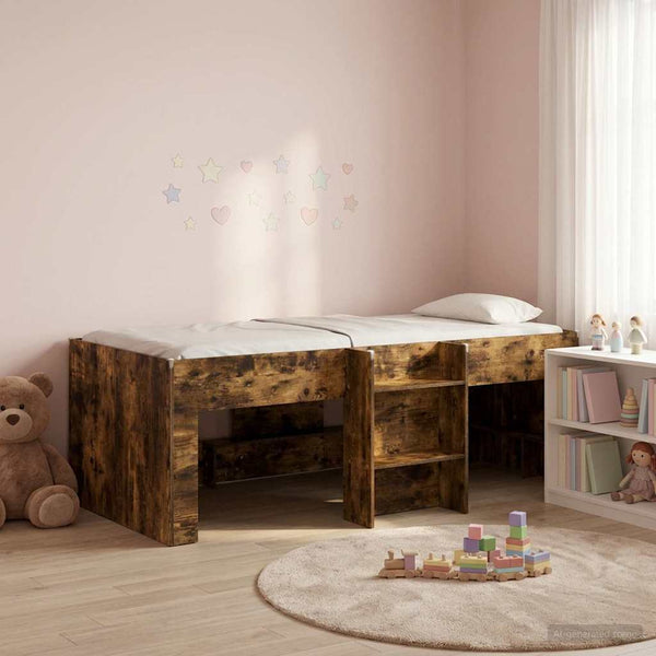 Lasten korkea sänkykehys Savutammi 90 x 200 cm Tekninen puu