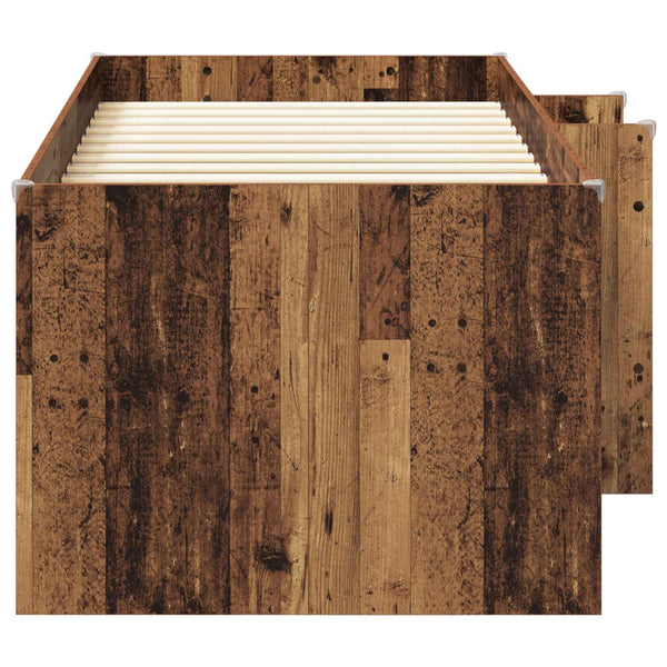 Lasten korkea sänkykehys Vanha puu 98,5 x 200 cm Tekninen puu