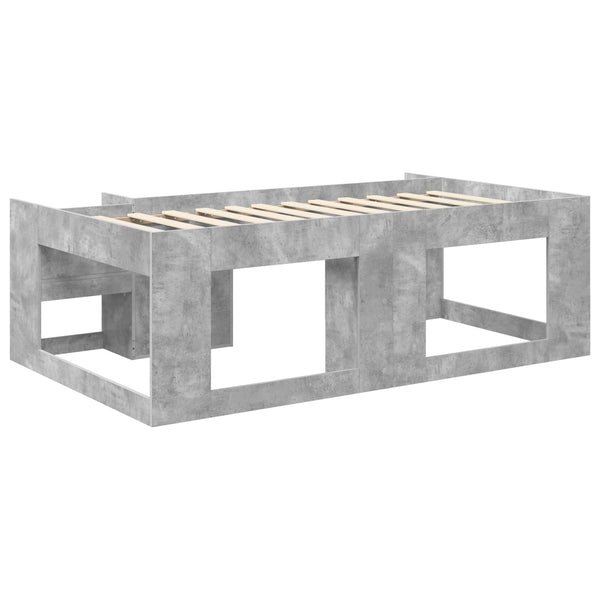 Lasten sänkykehyksessä varastotilaa Betoninharmaa 100 x 200 cm