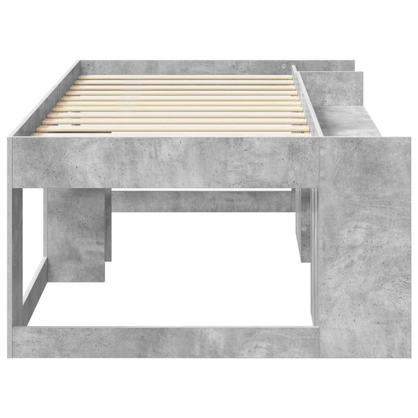 Lasten sänkykehyksessä varastotilaa Betoninharmaa 100 x 200 cm