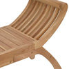 Puutarhapenkki 2 -Seater 126 cm Tiikkipuu Luonnollinen