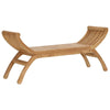 Puutarhapenkki 2 -Seater 126 cm Tiikkipuu Luonnollinen