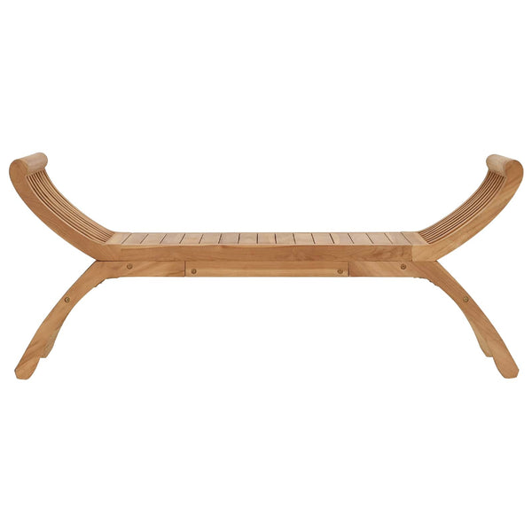 Puutarhapenkki 2 -Seater 126 cm Tiikkipuu Luonnollinen