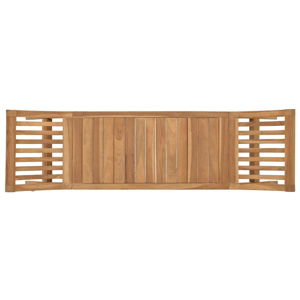 Puutarhapenkki 2 -Seater 126 cm Tiikkipuu Luonnollinen