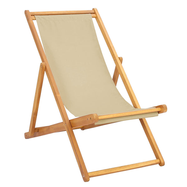 Rantatuoli Beige Tiikkipuu
