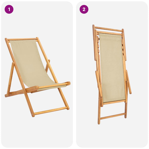 Rantatuoli Beige Tiikkipuu