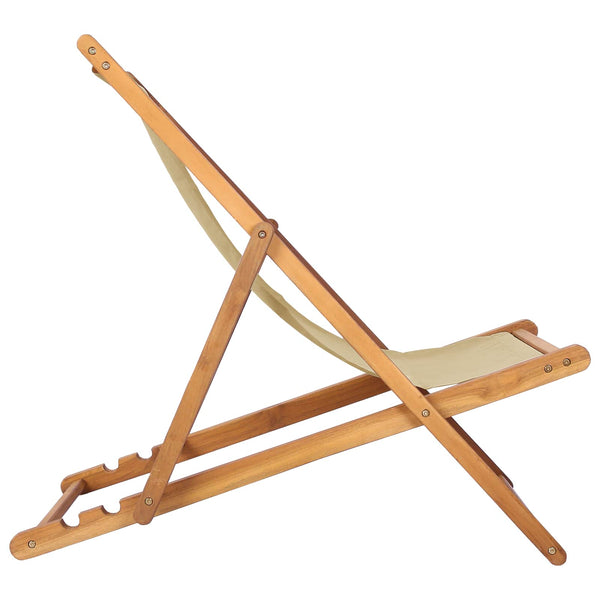 Rantatuoli Beige Tiikkipuu