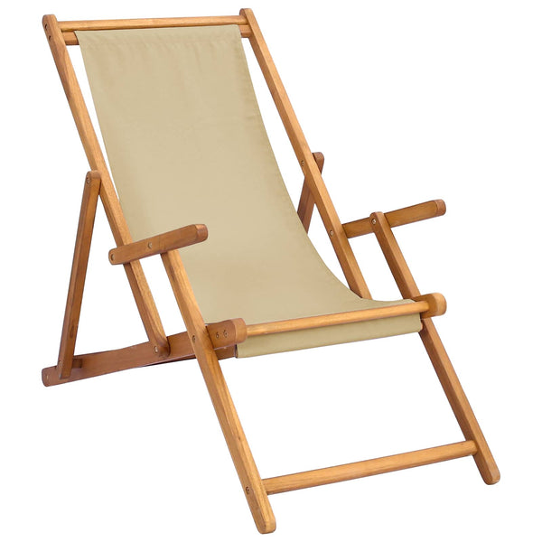 Rantatuoli Beige Tiikkipuu