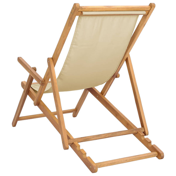Rantatuoli Beige Tiikkipuu