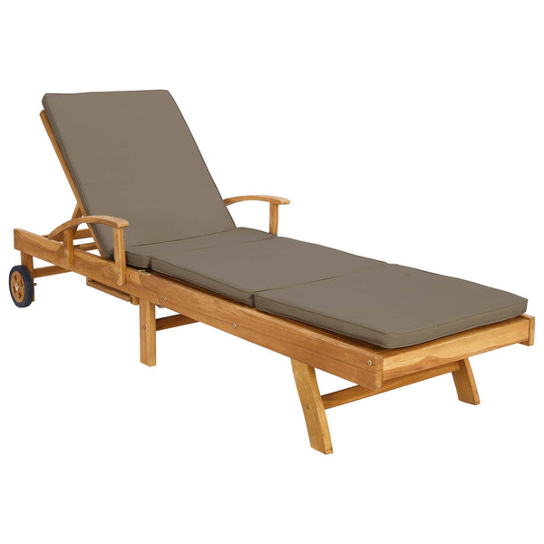 Aurinkotuoli Tyynyllä 100% polyesteria, vankka teak