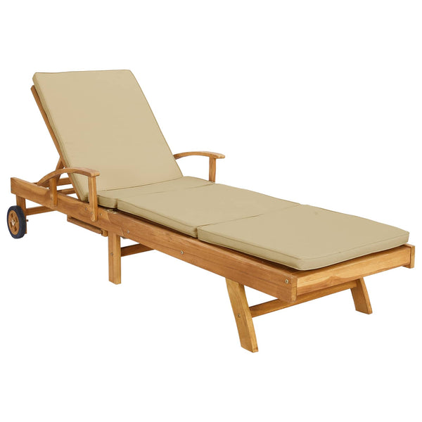 Aurinkotuoli Tyynyllä 100% polyesteria, vankka teak