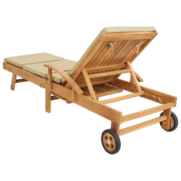 Aurinkotuoli Tyynyllä 100% polyesteria, vankka teak