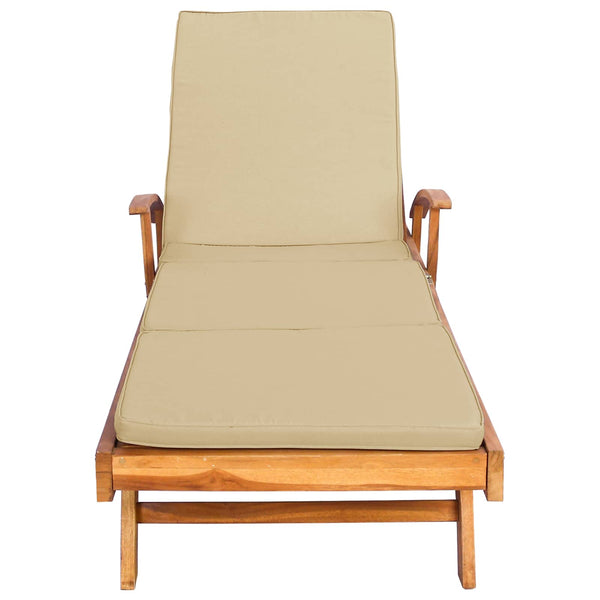 Aurinkotuoli Tyynyllä 100% polyesteria, vankka teak