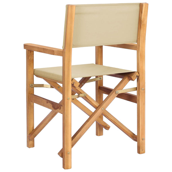 Ruokatuoli Ruskea ja beige 56 x 54 x 87 cm Tiikkipuu