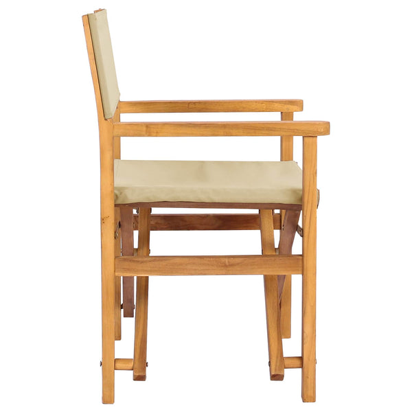 Ruokatuoli Ruskea ja beige 56 x 54 x 87 cm Tiikkipuu