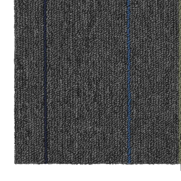 Matto laatta Keskiharmaa raidoilla 50 x 50 cm 4 kpl