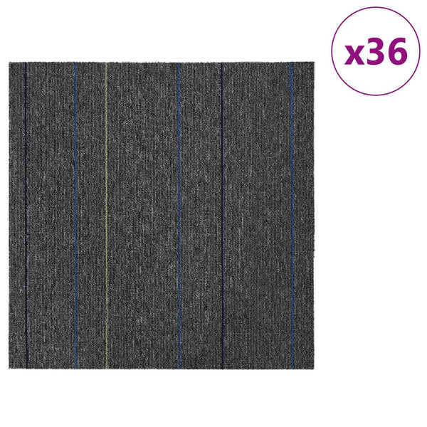 Matto laatta Keskiharmaa raidoilla 50 x 50 cm 36 kpl