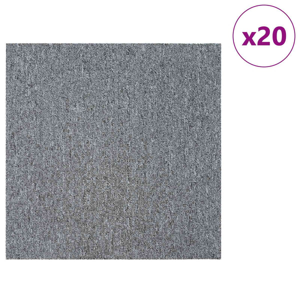 Matto laatta Vaaleanharmaa 50 x 50 cm 20 kpl PP ja Bitumi