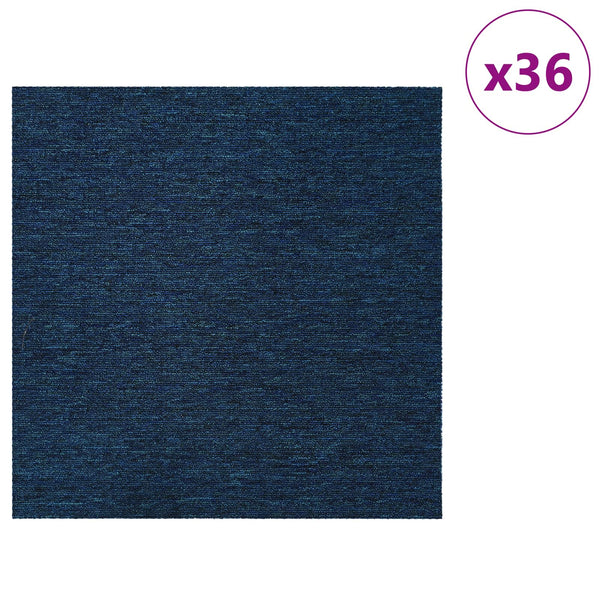 Matto laatta Sininen 50 x 50 cm 36 kpl PP ja Bitumi