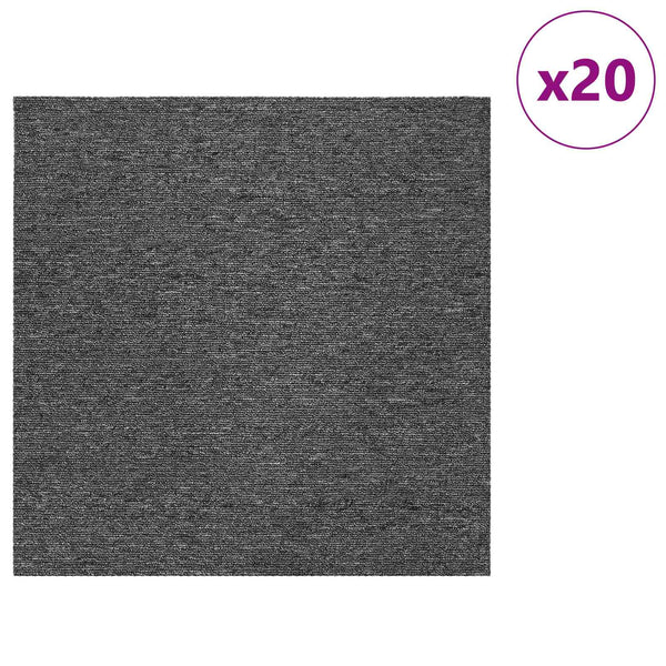 Matto laatta Keskiharmaa 50 x 50 cm 20 kpl PP ja Bitumi