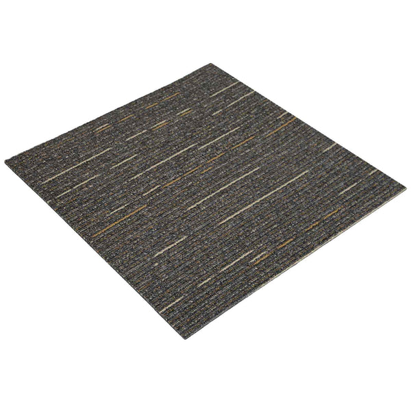 Matto laatta Raitaraitainen Vaalea Ruskea 50 x 50 cm 36 kpl