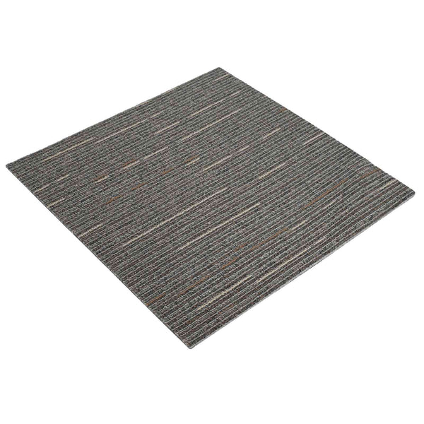 Matto laatta Raidallinen Tumma Ruskea 50 x 50 cm 20 kpl